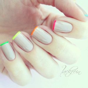 Nail Art Ideas to Recreate for Summer 20 Neon Colored French Tips 300x300 - Nail Art Ideas to Recreate for Summer