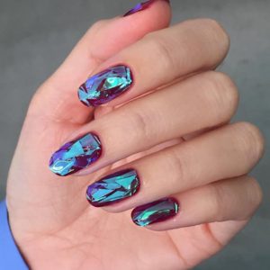 Nail Art Ideas to Recreate for Summer Glass Nail Art 1 300x300 - Nail Art Ideas to Recreate for Summer