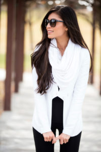 Scarves: What's Hot this Spring White Scarf White Blazer 1 200x300 - Scarves: What's Hot this Spring