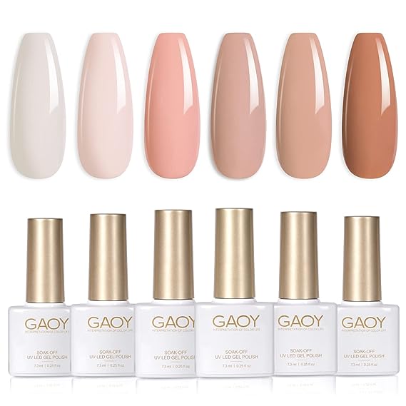Nude Pink Gel Nail Polish Set - soft and elegant shades that offer a natural yet polished look for any occasion.