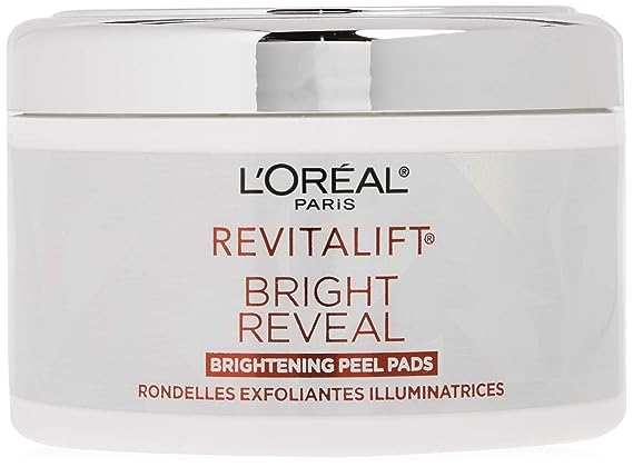 Affordable Swap: L'Oréal Paris Revitalift Bright Reveal Anti-Aging Exfoliating Peel Pads with Glycolic Acid