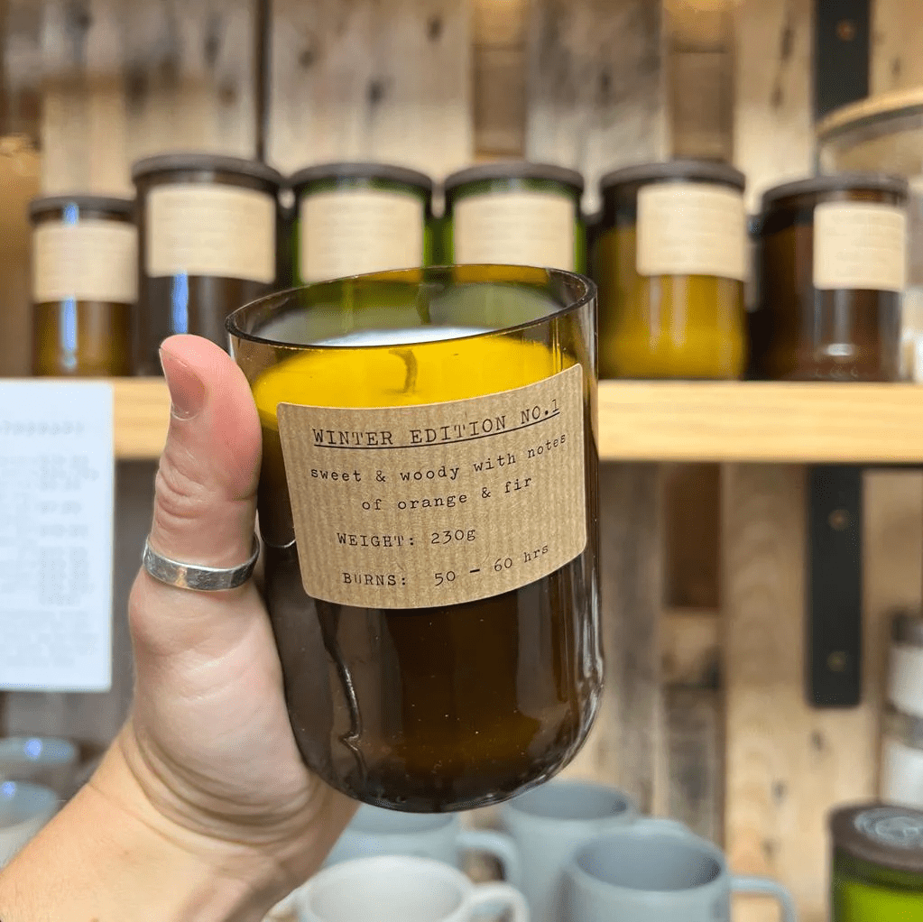 Sustainable Candle in Recycled Glass