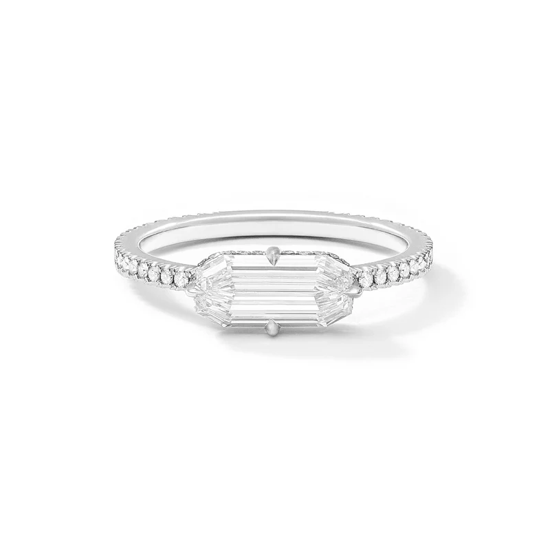 Sculptural Ring or Stackable Fine Bands