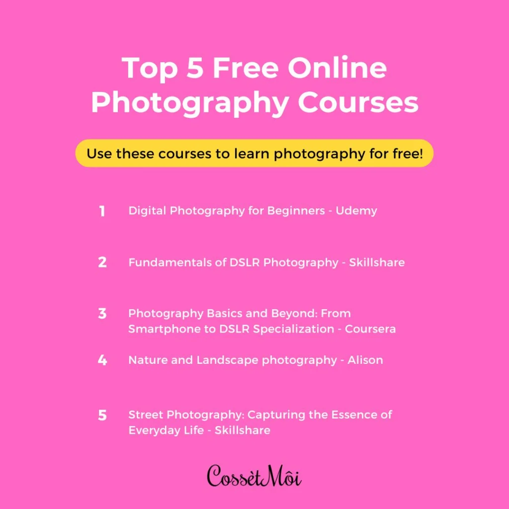 Top 5 Free Online Photography Courses