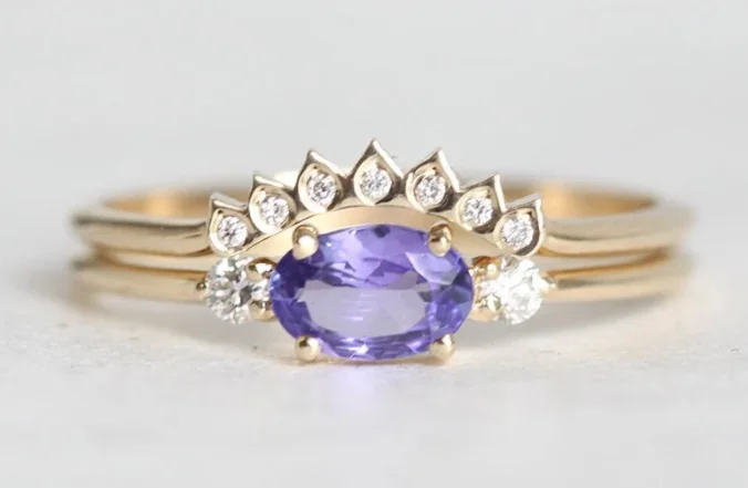 Unique gemstone engagement ring we’re loving