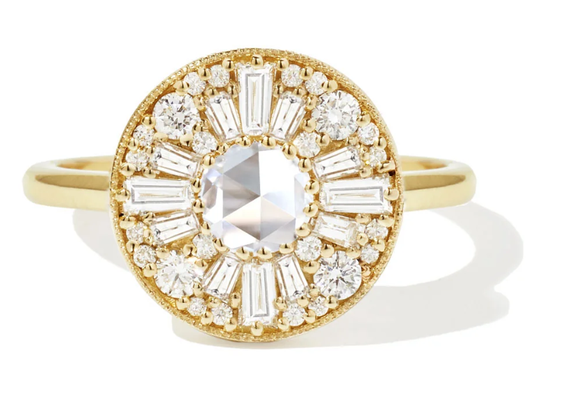 Soft, romantic sparkle with timeless rose-cut diamonds.