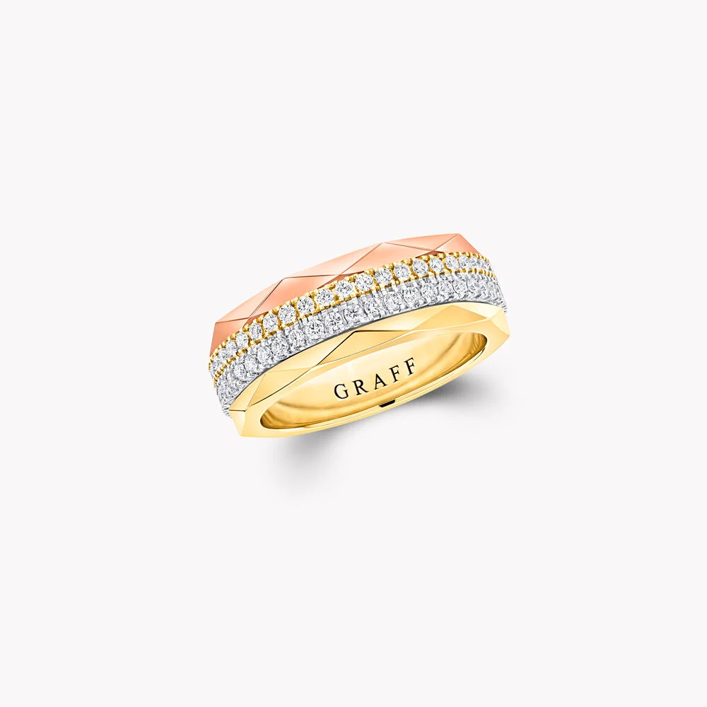 Laurence Graff Signature Four-Row Layered Diamond Ring