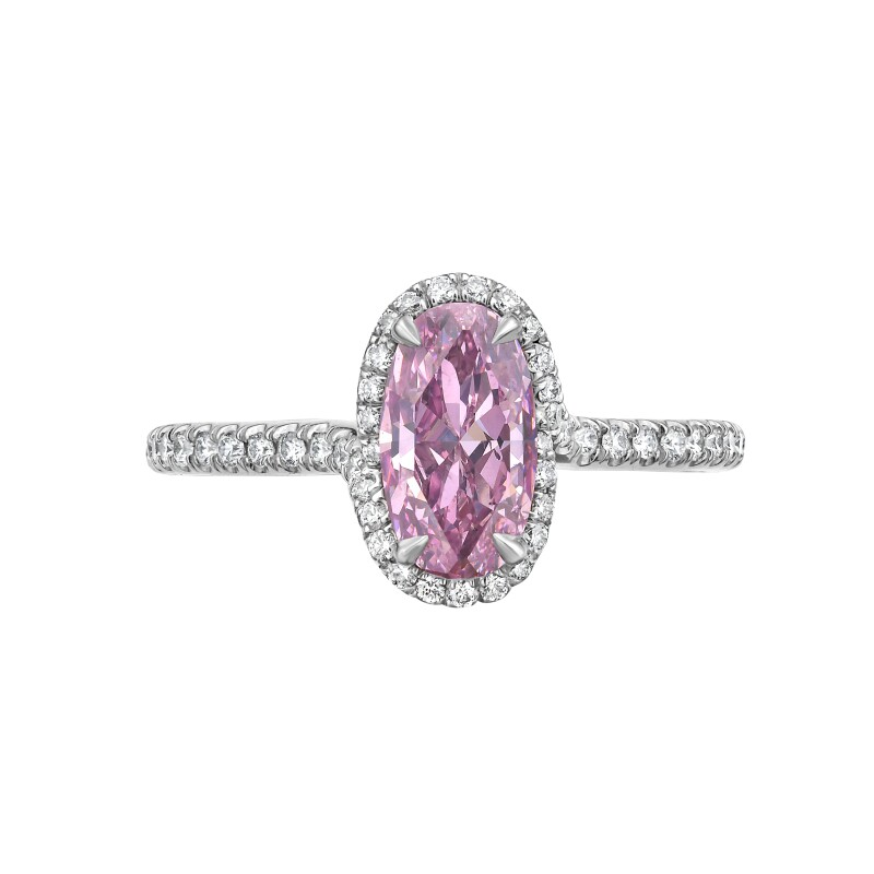 Emerald-Cut Blue Sapphire Engagement Ring with Diamonds