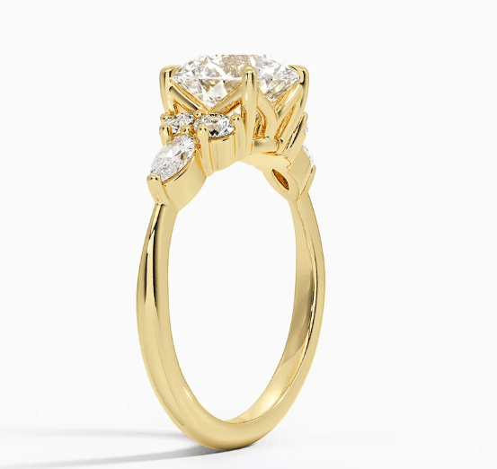 Luxe Nadia Diamond Engagement Ring in 18K Yellow Gold