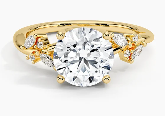 Arden Diamond Engagement Ring in 18K Yellow Gold