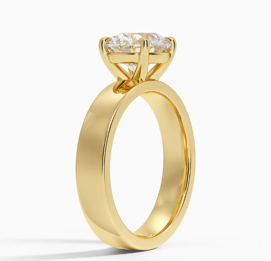 Peyton Solitaire Engagement Ring in 18K Yellow Gold