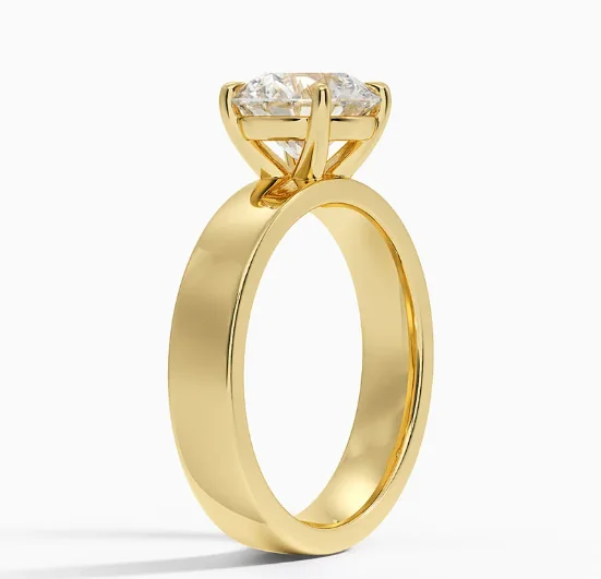 Peyton Solitaire Engagement Ring in 18K Yellow Gold