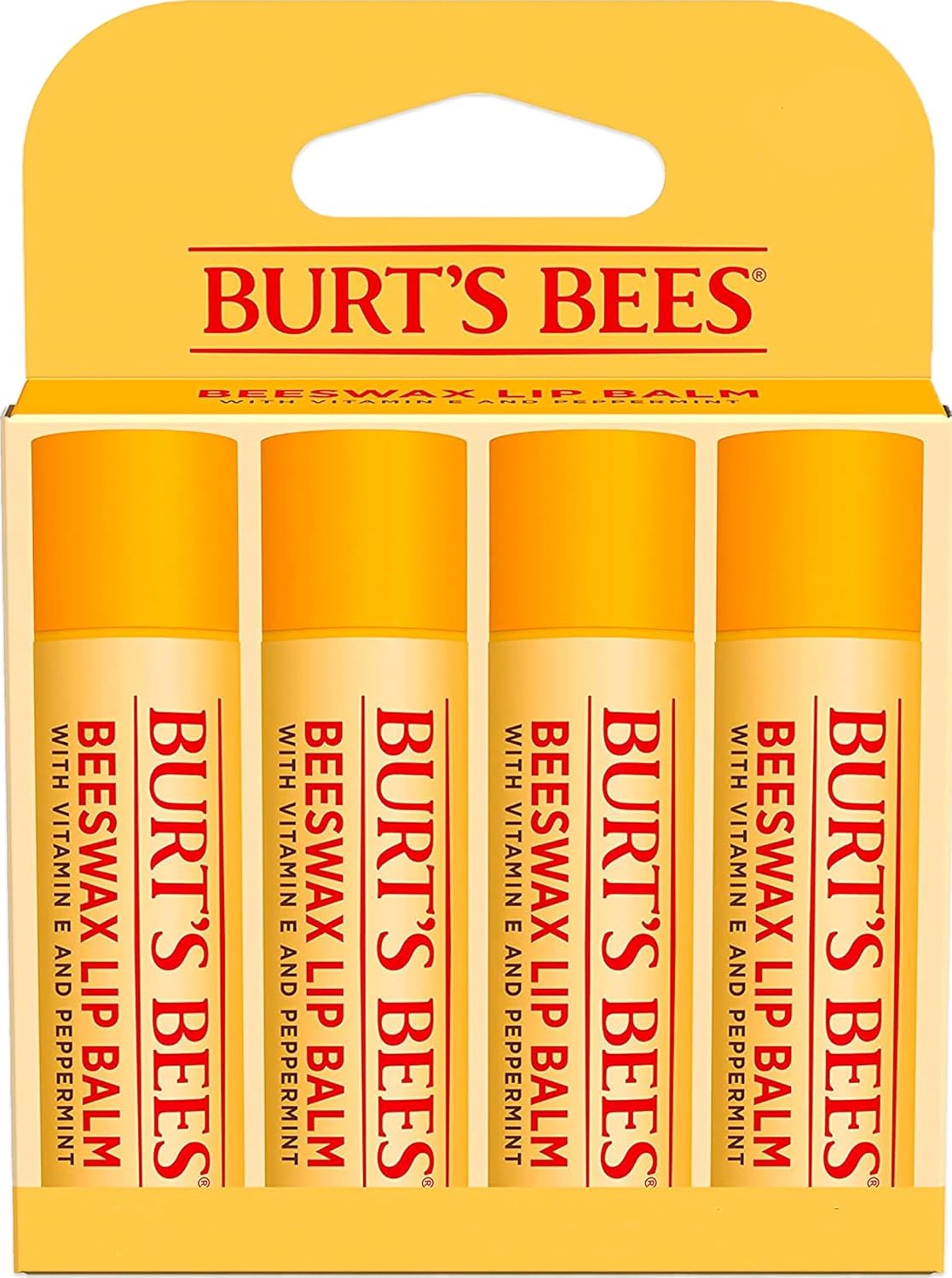 Burt's Bees beeswax lip balm tubes