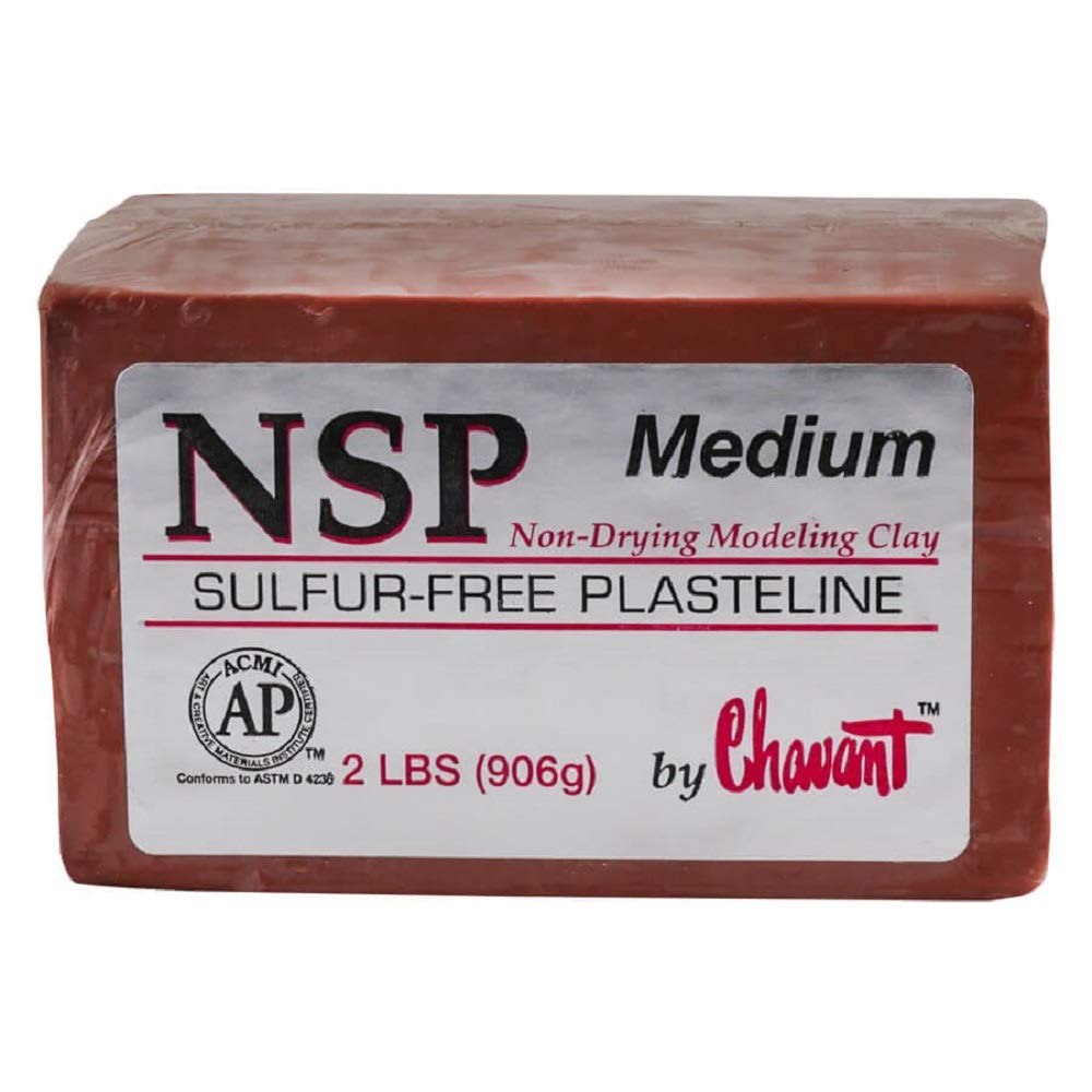 Chavant NSP Medium sulfur-free sculpting clay, 2 pounds