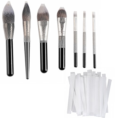 CLOTHOBEAUTY expandable mesh makeup brush guards, 40 pieces