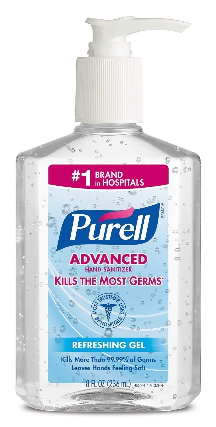 Purell Advanced hand sanitizer gel, 8 ounce pump