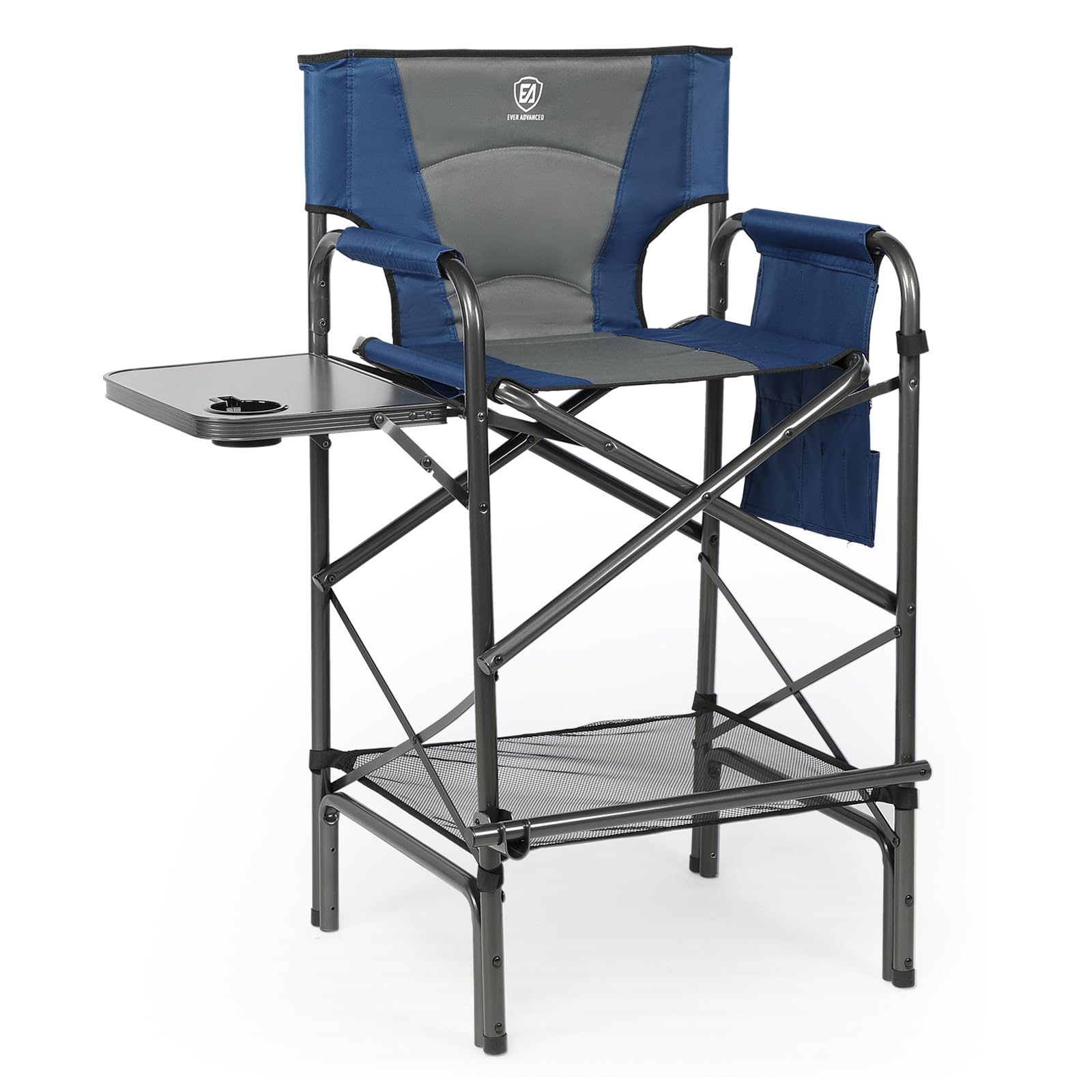 EVER ADVANCED tall folding director's chair, 30.7 inch seat height