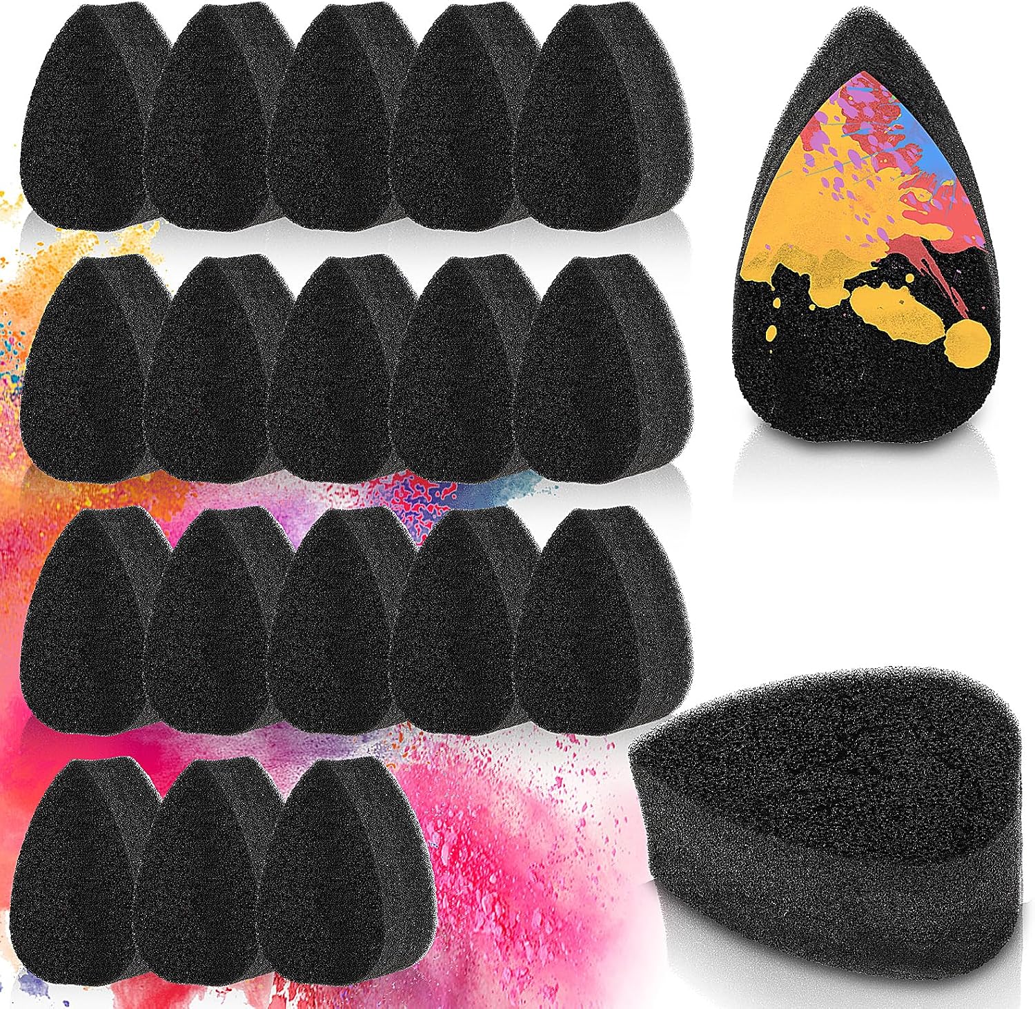 High-density face and body paint sponges