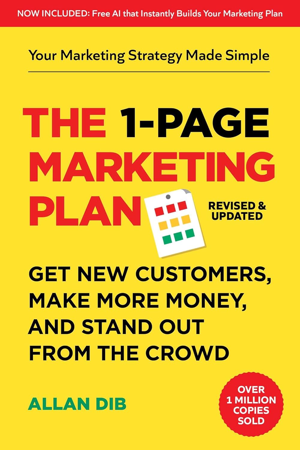 The 1-Page Marketing Plan by Allan Dib, book cover