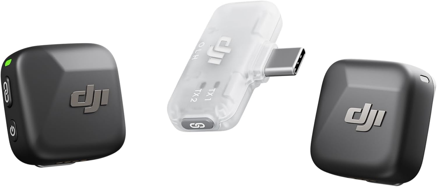 DJI Mic Mini wireless microphone kit with mobile receiver
